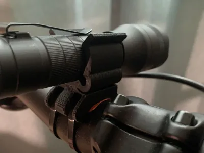 Bicycle Flashlight Mount - 20mm to 33mm handlebar