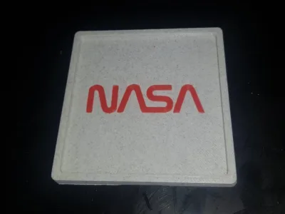 Coaster NASA - Minimalist logo / Porta Copos Nasa - Logo minimalista