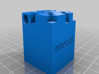 Minecraft Block Keychain