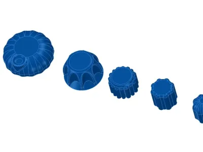 a bunch of Knobs for Rumba Case with Full Graphic Smart Controller