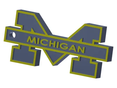 U of M Logo Key Fob