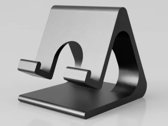 Phone Stand with a cable passthrough – Free 3D Model STL