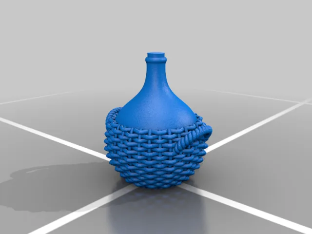Pot with wicker trellis L – Gratis 3D-model STL