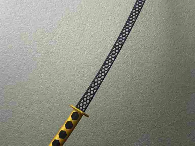 Hexagon Katana – Gratis 3D-model STL