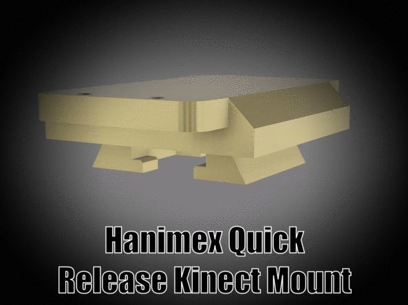 Hanimex quick release kinect mount – Free 3D Model STL