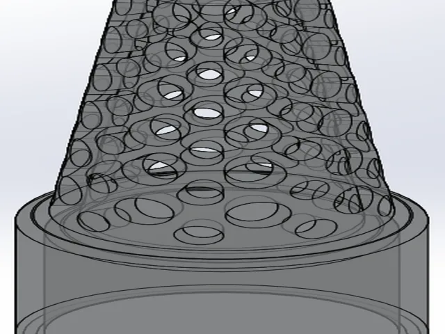 1 inch PVC filter drain/intake insert + over pipe fitting – Modelo 3D gratuito STL