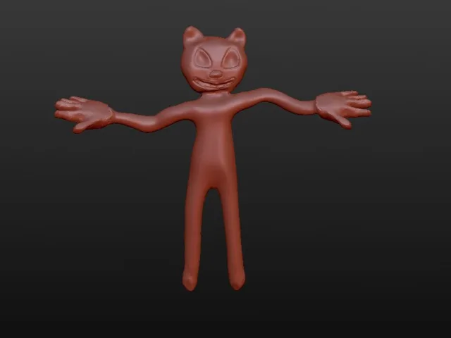 Cartoon cat (Henderson's creature, not SCP) – Free 3D Model STL