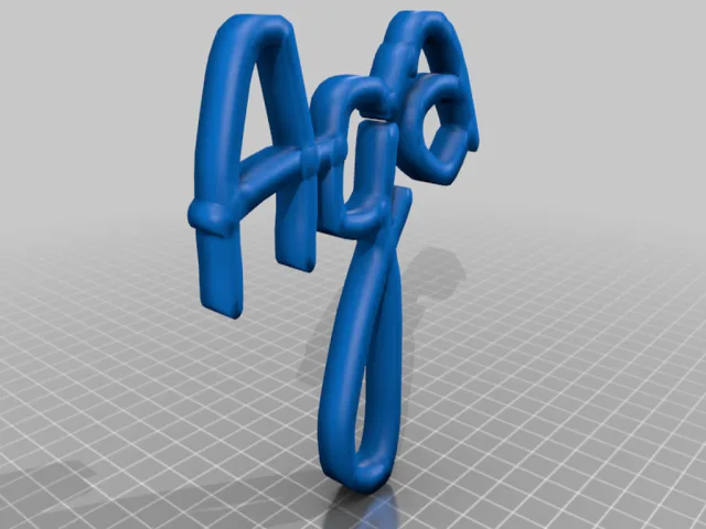 napis aga – Free 3D Model STL