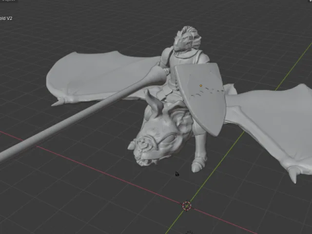 Dragonborn Lance Defender – Modello 3D gratuito STL