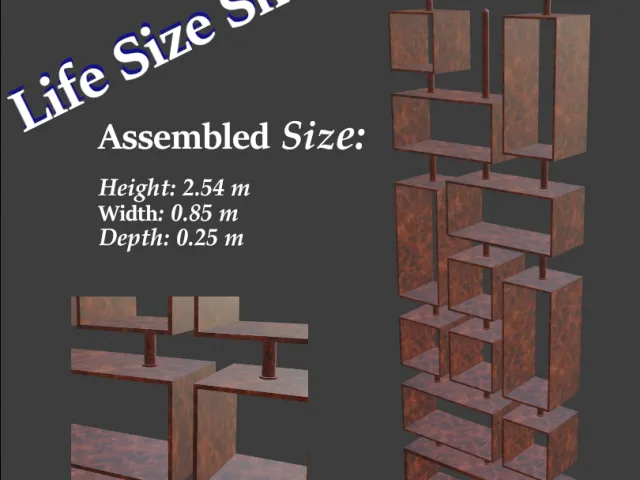 Life Size Geometric Shelf – Modello 3D gratuito STL
