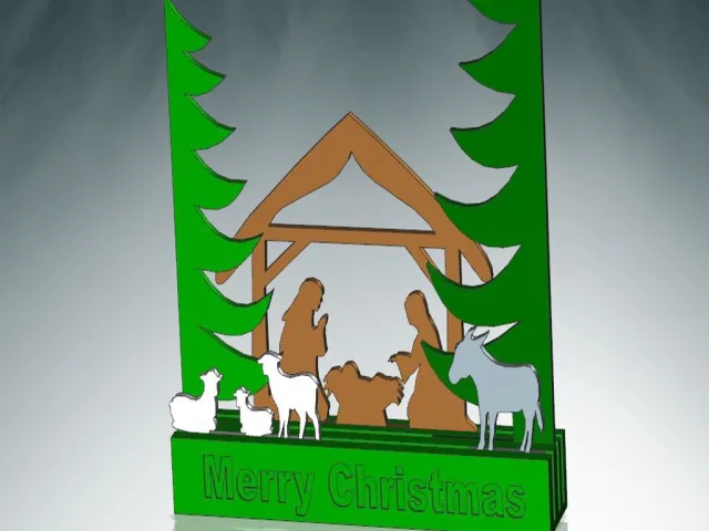 Christmas crib - Weihnachtskrippe – Modèle 3D gratuit STL