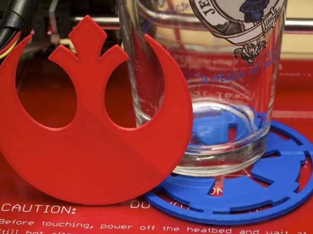 Empire and Rebellion drink coaster set – Modello 3D gratuito STL