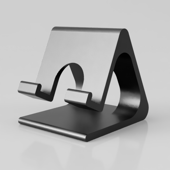 Phone Stand with a cable passthrough – 3D-Druckmodell von Thingiverse