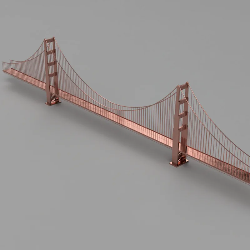 Golden Gate Bridge – 3D printable model from Thingiverse