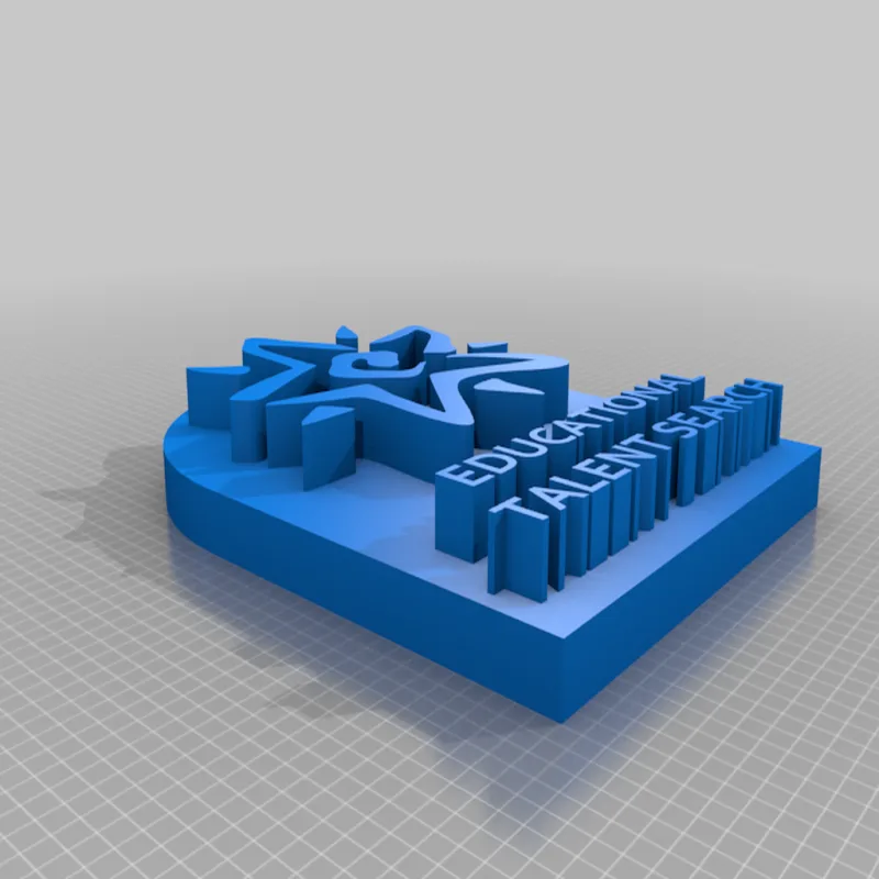 Educational Talent Search Logo – 3D printable model from Thingiverse