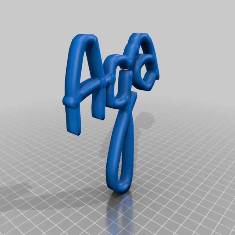 napis aga – 3D printable model from Thingiverse