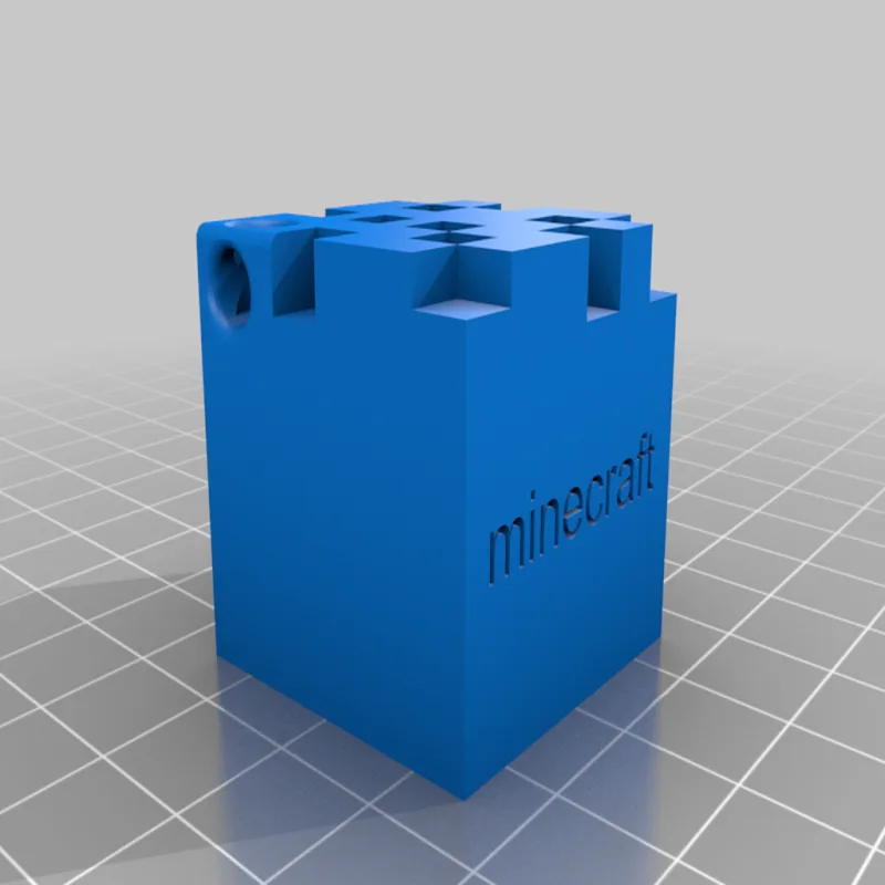 Minecraft Block Keychain – Modèle 3D imprimable de Thingiverse