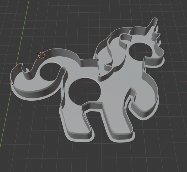 Unicorn Cookie Cutter Remix – 3D printable model from Thingiverse