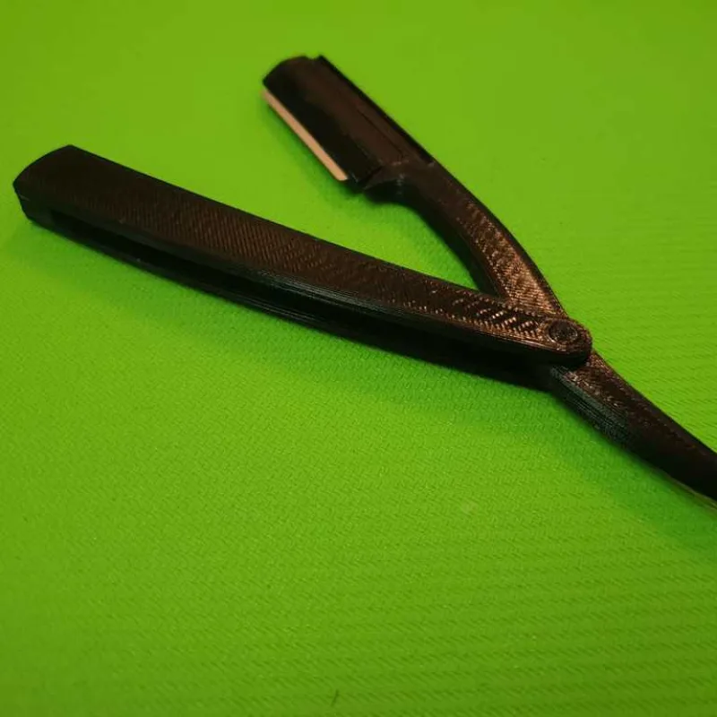 Shavette / straight razor – 3D-printbaar model van Thingiverse