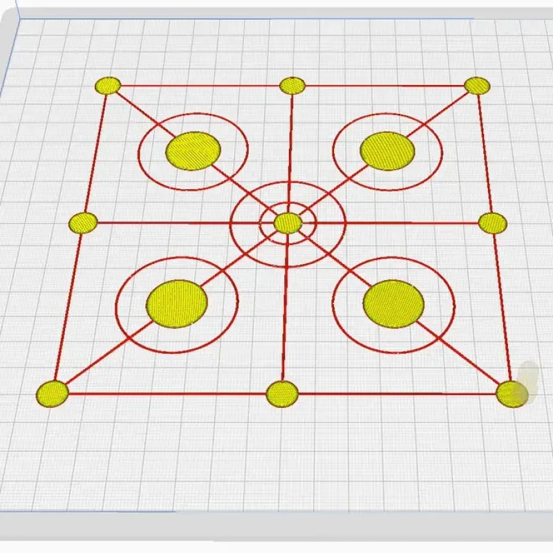 Bed Level Test – Modello 3D stampabile da Thingiverse