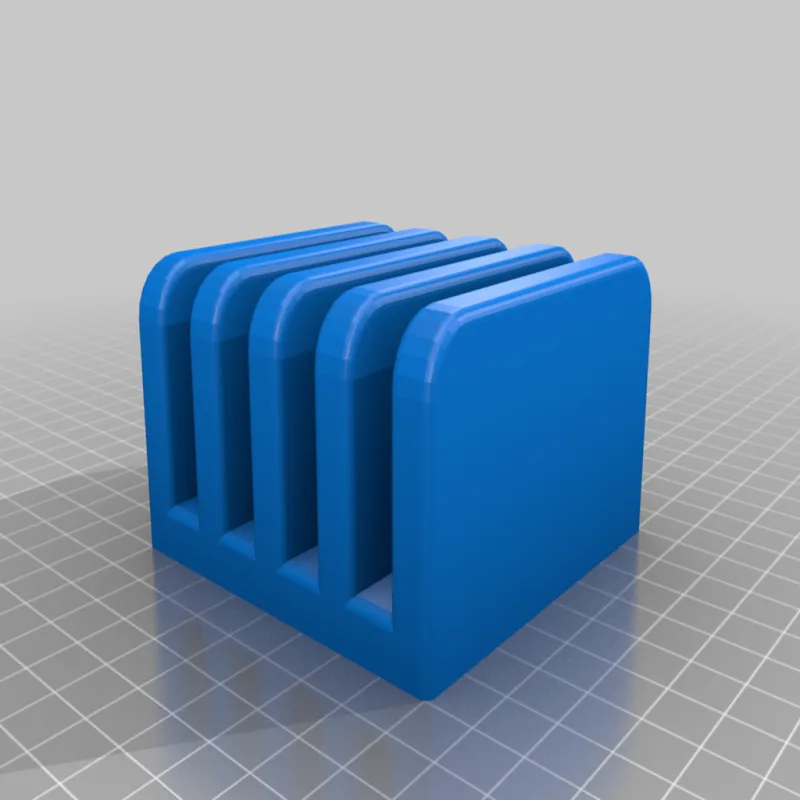 Double record holder/ stand  – 3D-printbaar model van Thingiverse