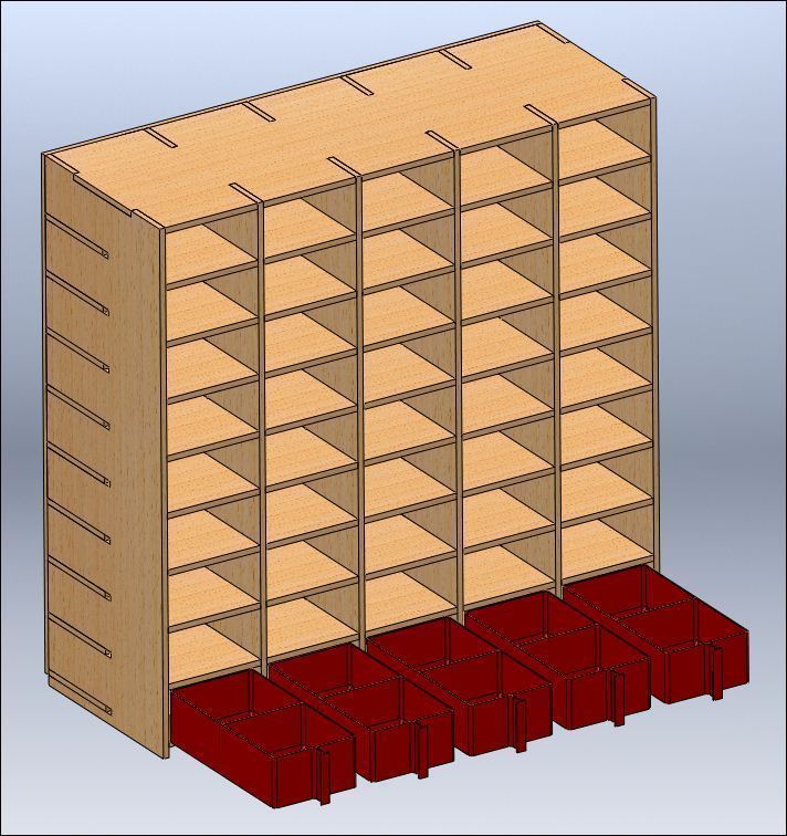 Small Parts Cabinet – Modèle 3D imprimable de Thingiverse