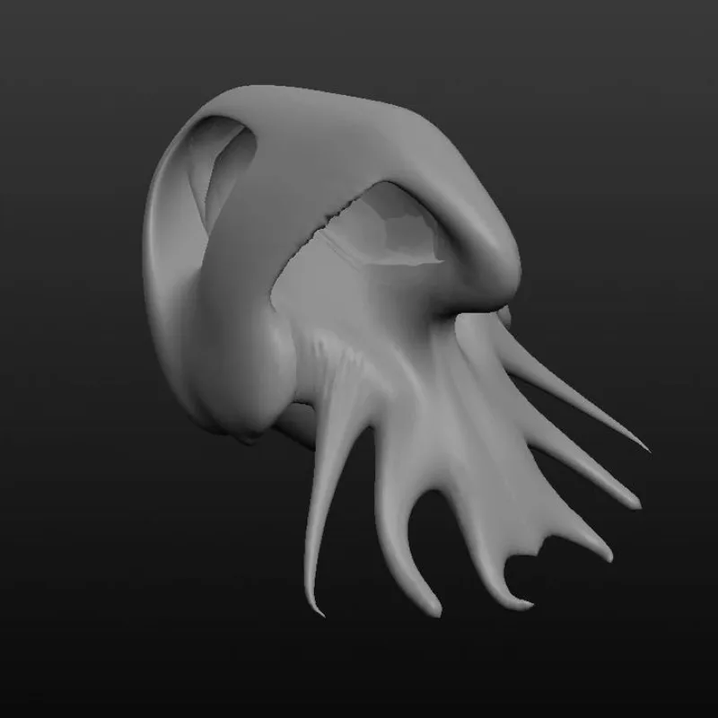 Alien Squid Skull – 3D printable model from Thingiverse